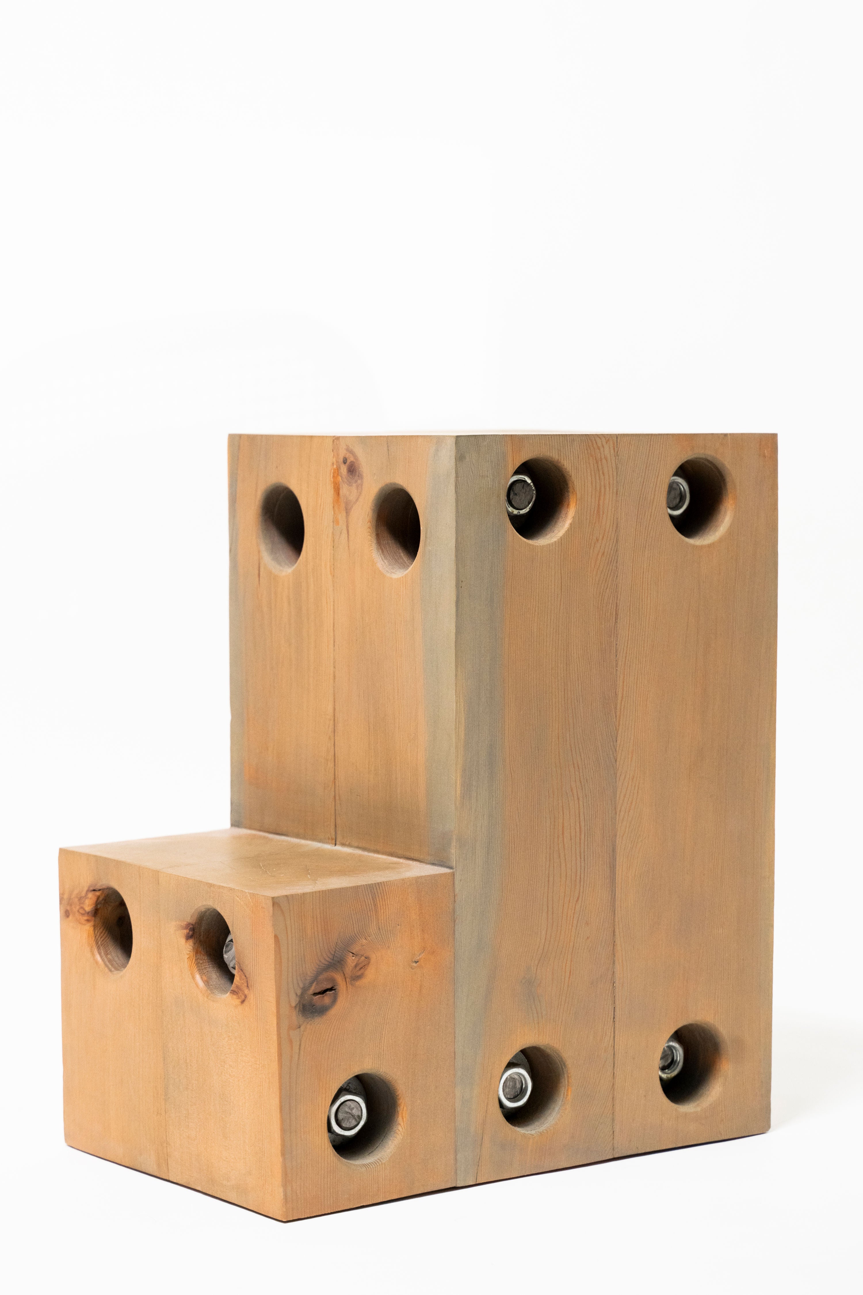 Old growth fir stool/end table