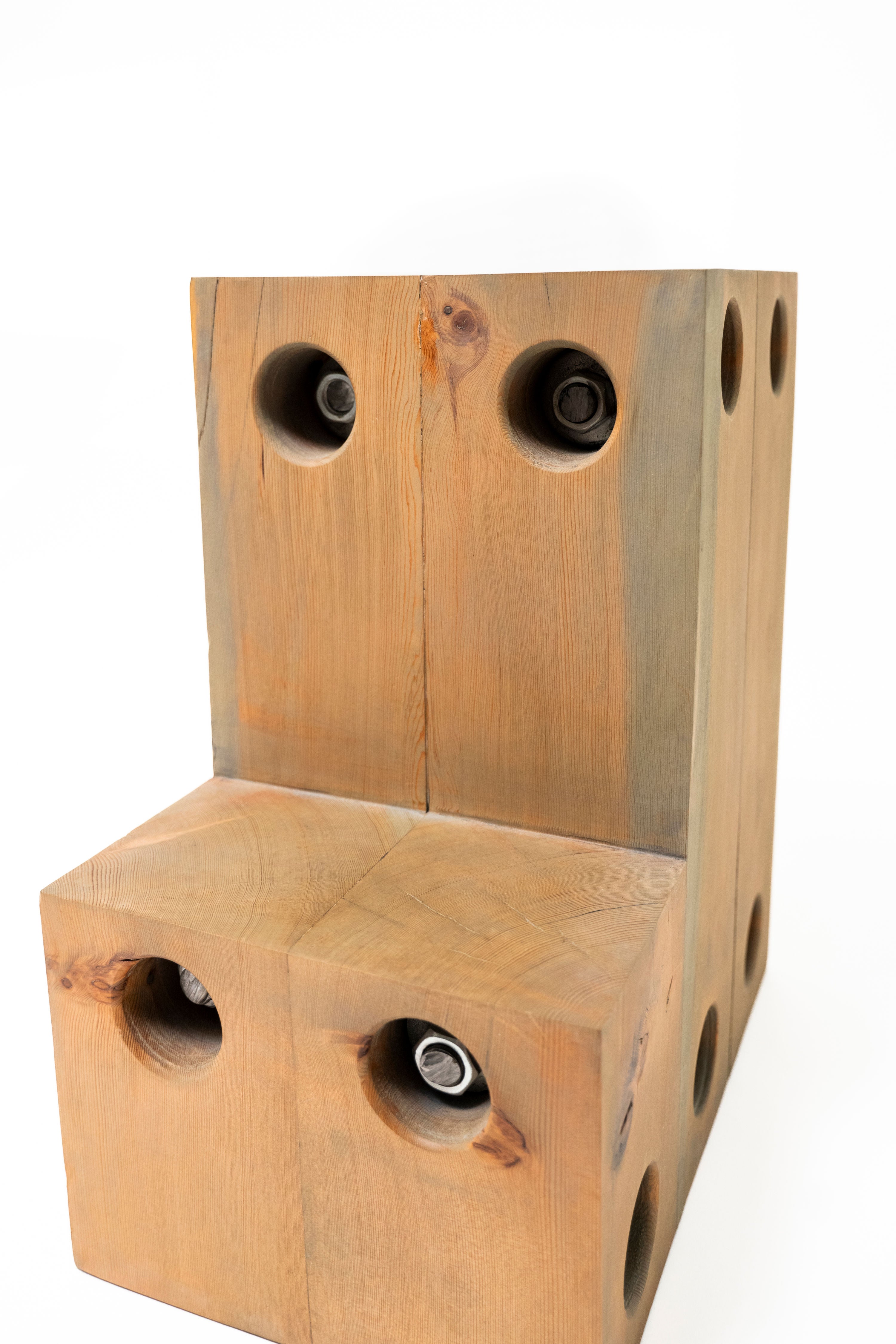 Old growth fir stool/end table